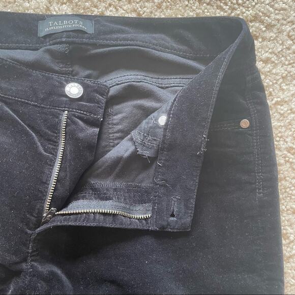 Talbots Velvet Black Pants Size 8 - Picture 6 of 12